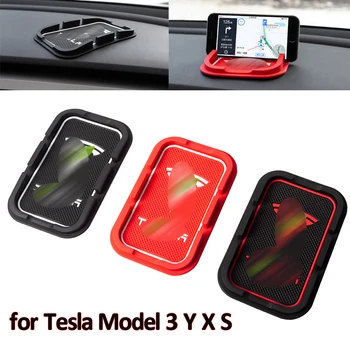 A Tesla Model 3/Y/X/S Okos Telefon Jogosultja csúszásgátló Szilikon Mat Autó Tartozékok Tesla Model3 2021 mobiltelefon Állvány