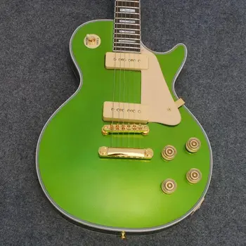 a zöld szín az új érkezés elektromos gitárt lehet rendelésre készült ez a mahagóni fa test rose fa fingerboard