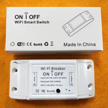 ALKALMAZÁS Távirányító Vezeték nélküli Wifi Smart Switch LED Vezérlő Modul Időzítő Áramkör Megszakító hangvezérlés DIY Aug.