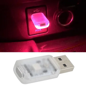 Autó LED Hangulat Fény Érintse meg a Hang Kontroll, Dekoratív Fényt USB Mágikus Színpadi Hatás Fény szivargyújtó autóalkatrész Új 2020