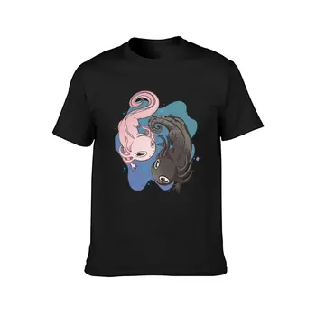 Axolotl Fekete, Rózsaszín Ing Férfi Slim Fit Póló Vintage O Nyakú Pamut Ruhákat Tervez, Maximum Szabadidő Póló Rövid Ujjú