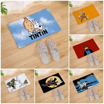 Az Adventures of Tintin Beltéri Lábtörlő Téglalap Anti-slip Virág Macska Levél Nyomtatott Szőnyeg Szőnyeg Hálószoba, Fürdőszoba Szőnyegek