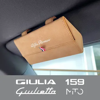 Az Alfa Romeo Giulietta MITO 4C 159 147 156 GT Giulia Stelvio Auto Tartozékok Autós Napellenző Szemüveg Esetben Szervező Tároló Doboz