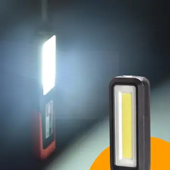 Az újratölthető Kemping Lámpás Hordozható Világítás ABS COB LED Lámpa Zseblámpa Mágneses Munka Zseblámpa Újratölthető Horog Flashligh F3L1