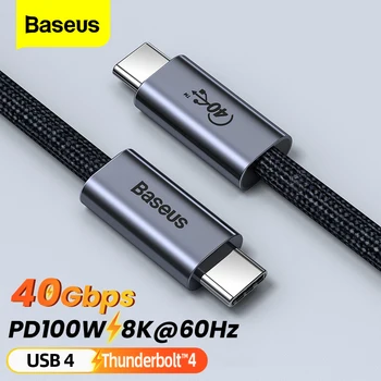 Baseus USB-C-C-Típusú Kábel PD 100W Gyors Töltés Az iPad, MacBook Pro Xiaomi mi Samsung USB 4.0 40Gbps Adat kábel Kábel 8K@60Hz