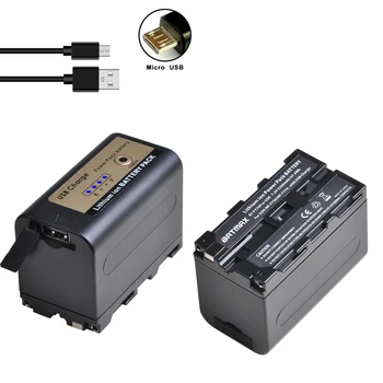 Batmax NP-F770 NP-F750 Akkumulátort USB Töltés Port& LED Teljesítmény Mutatók Sony NP-F970 F960 F550 F570 QM91D CCD-RV100 TRU47E