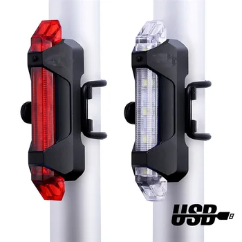 Bicikli Kerékpár LED Lámpa Hátsó Farok Biztonsági Figyelmeztetés Kerékpározás Hordozható Lámpa, USB Stílus Újratölthető Akkumulátort vagy Stílus