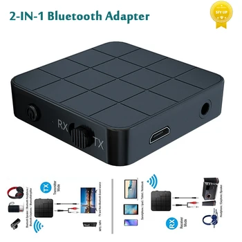 Bluetooth 5.0 Audio Receiver Adó 3,5 mm-es AUX Jack RCA USB Dongle Sztereó Vezeték nélküli Adapter a Mic Autó TV PC Fejhallgató