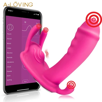 Bluetooth Női Vibrátor Masturbators Hordható Vibrációs Bugyi Vibrátor APP Távirányító Szex Játékok a Felnőtt Nők, Párok