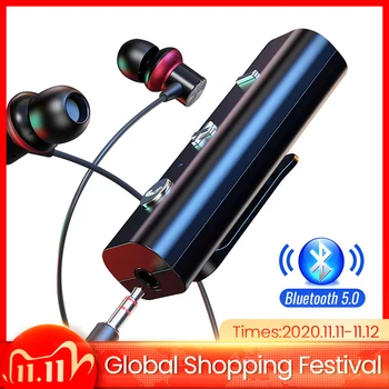 Bluetooth Vevő 5.0 hi-fi Vezeték nélküli Audio Adapter Támogatás Mikrofon, 3,5 mm-es AUX Bluetooth aptX LL Adapter Headphon Autó