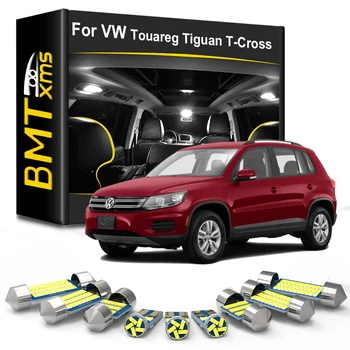 BMTxms LED Belső Világítás A Volkswagen VW-T Kereszt Touareg Tiguan 2003-2011 2012 2013 2014 2019 2021 Canbus Autó Tartozékok