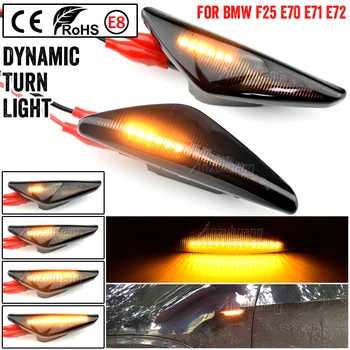 BMW X3 F25 X5 E70 X6 E71 E72 2008-2014 Dinamikus LED lámpa Fény Oldalon Fender Helyzetjelző Lámpa Szekvenciális Mutató Index