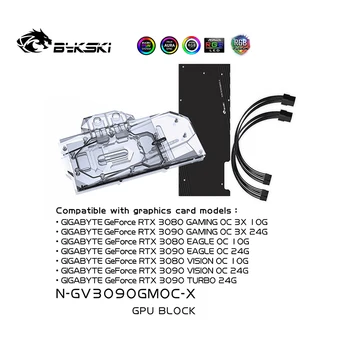Bykski N-GV3090GMOC-X, GPU Víz Blokk Gigabyte 3090/3080 JÁTÉK/SAS/VISION/TURBO OC-os Grafikus Kártya,VGA Hűtő 12V/5V