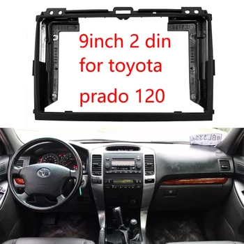 BYNCG 2 DIN Car Audio 9 Inch Nagy Képernyőn 2Din Fascia Keret Adapter Toyota Prado 120 Sztereó Dash Illeszkedő Panel Keret Készlet