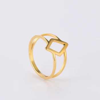 Cazador Geometriai Divat Gyűrű a Nők Rozsdamentes Acél Arany Színű házassági Évforduló Minimalista Gyűrű, Ékszerek, Ajándékok Barátok