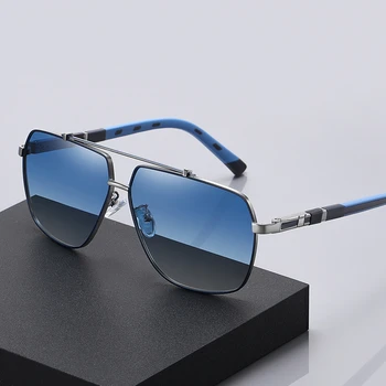 CLLOIO 2021 Új Luxus Polarizált Napszemüveg Férfiak Tér Márka Tervezője Üzleti Szemüveg Túlméretezett Tavaszi Pilóta napszemüvegek UV400
