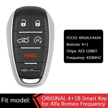 CN092002 5 Gombot, Intelligens Kulcs, Az Alfa Romeo KR5ALFA434 HITAG 128-bit AES Chip 434MHz Kulcsnélküli Bejegyzés