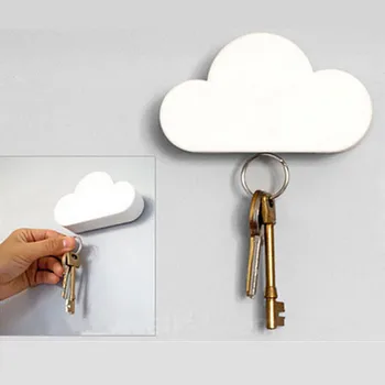 Creative Cloud-alakú Kulcstartó Fali Tartót Mágneses Kulcstartó Szervező Fehér Újdonság Kulcs Birtokosa Tároló Otthoni Iroda