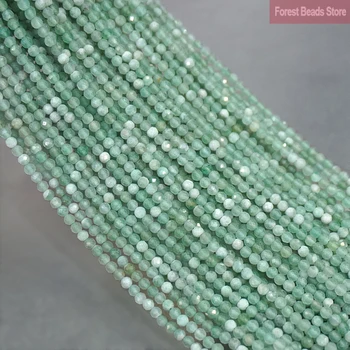 Csiszolt Zöld Aventurine Gyöngyök DIY Ékszerek Készítése Természetes Kő Kör Laza Gyöngyök, a Karkötő Kiegészítők 15