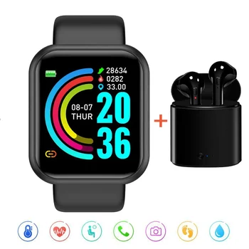 D20 Pro Bluetooth Smart Óra Férfiak Nők Y68 Vérnyomás Pulzusmérő Sport Smartwatch Fitness Tracker A Xiaomi Huawei