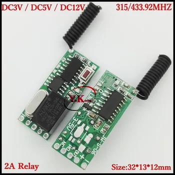 DC3V 3.3 V-3.7 V 4.2 V 5V 12V 2A Relé Mini Távoli Kapcsoló Rx csak KÉRNI, Intelligens Otthon Broadlink RF Alkalmazás vezeték nélküli Kapcsoló NEM COM NC Kontaktus
