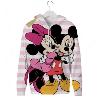 Disney Mickey Minnie Egér kapucnis pulóver nő rajzfilm, hosszú ujjú pár vad laza fashion street kapucnis meleg ruhát Tovább