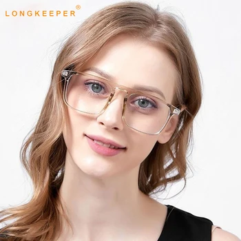Divat Anti Kék Fény Szemüveg Keret, Férfiak, Nők 2021 Új, Átlátszó, Szögletes Szemüveg Női Számítógépes Játékokhoz Szemüveg UV400