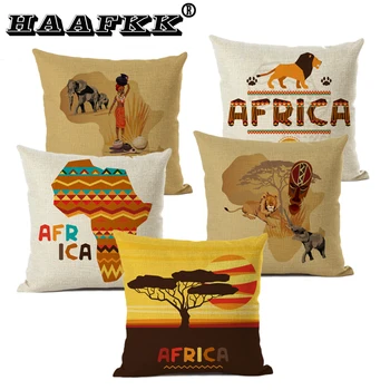 Divat dekoratív párna, Afrikai minta párnahuzat, otthon, kanapé, art, magas minőségű ágynemű, univerzális, minden évszakban, tartós