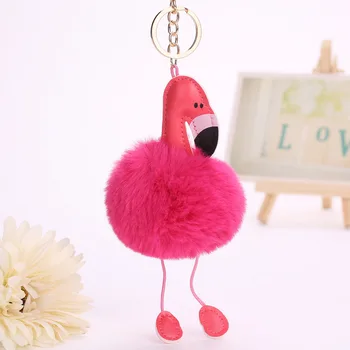 Divatos&Fantázia Divat A Nők Aranyos Flamingo Táncos Kulcstartó Bolyhos Állat Kulcstartó, Táska Varázsa Kulcstartó Medál Birtokosa Tartozékok