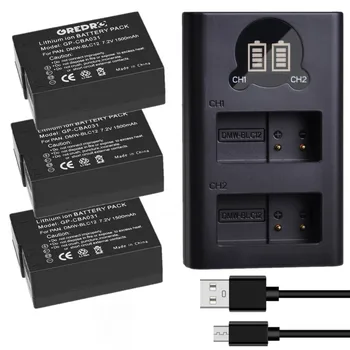 DMW BLC12 DMW-BLC12E Akkumulátor + Töltő Dual a C-Típusú Port Panasonic Lumix FZ1000 FZ200 FZ300 DMC-G7-G5 G6 G7 G80
