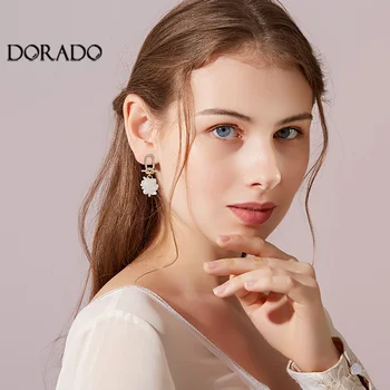 Dorado Csehország Szimulált Gyöngy Csepp Karika Fülbevaló Női Luxus, Strasszos 2021 Új Ékszer Kényes Fülbevaló Nagykereskedelmi