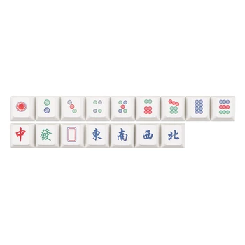 Dyesub nyomtatás PBT Kézműves keycap Cseresznye profil R4 Kínai Mahjong Keycaps Mechanikus Billentyűzet
