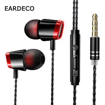 EARDECO Bass Mobil, Vezetékes Fejhallgató Eredeti Inear 3,5 mm-es Bass Telefon Fülhallgató Fülhallgató, Sport Fülhallgató Fejhallgató Mikrofon A Telefon