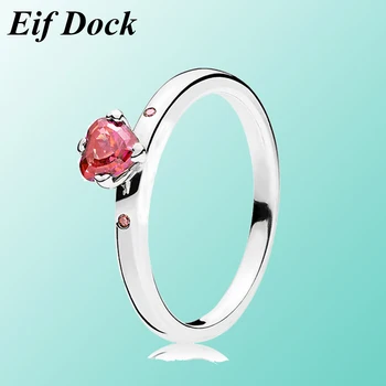 Eba Dock Új, Trendi Csillogó Piros Szív Gyűrű A Nők Eljegyzési Gyűrűt Évforduló Ékszerek Valentin Napi Ajándék