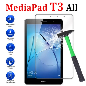 Edzett Tabletta Üveg A Huawei Mediapad T3 7 8 9.6 hüvelyk 3T képernyővédő fólia Media Pad 4G Wifi verzió Védeni Glas Film