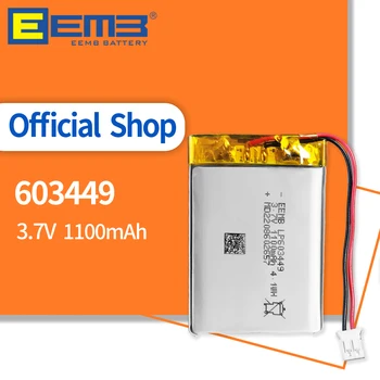 EEMB 3,7 V 1100mAh Újratölthető Akkumulátor 603449 Lítium-Polimer Lipo Akkumulátorok Kamerák, Számítógépek Bluetooth Hangszóró, Csengő
