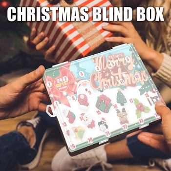 Egyszerű Karácsonyi Ajándék Doboz Doboz Meglepetés Műanyag Kreatív 24 Nap Meglepetés Vak Doboz Karácsonyi Ajándékokat A Gyermekek Barátok