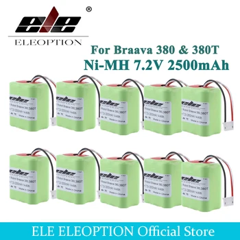 ELE ELEOPTION Nagykereskedelmi 10DB 7.2 V-os 2,5 Ah 2500mAh Ni-MH 7.2 V-os Újratölthető Akkumulátor iRobot Roomba Braava 380 380T