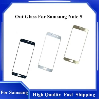 Előlap Digitalizáló Üveg érintőképernyő Szenzor A Samsung galaxy Note 5 N9200 N9208 első érintőképernyős külső üveg lencse alkatrészek
