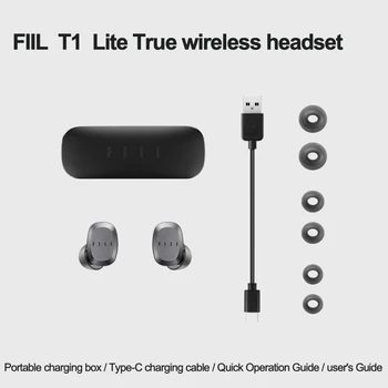 Eredeti FIIL T1 Lite TWS BT 5.2 Fülhallgató, Igaz Vezeték nélküli Fülhallgató Hosszú Akkumulátor élettartam ENC HiFi IPX7 Vízálló Mikrofon