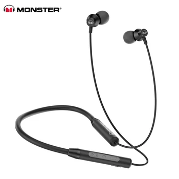 Eredeti Monster iSport Solitaire Plusz Bluetooth 5.0 Fülhallgató Nyak-lóg sport Fülhallgató Mágneses Android/IOS Vízálló