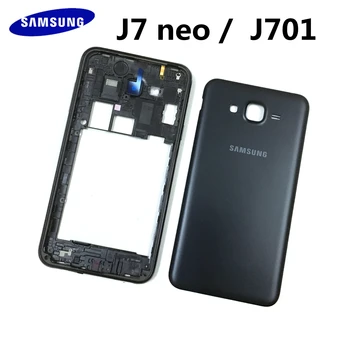 Eredeti Samsung Galaxy J7 Neo SM-J701M J701 J701F J701Y Ház Középső Keret+Akkumulátor hátlap