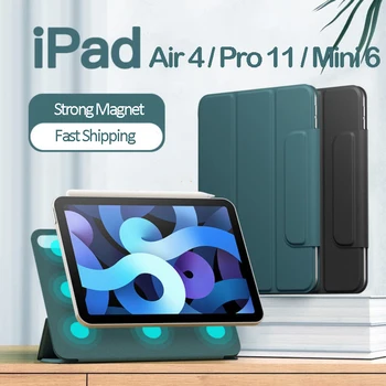 Erős Mágneses tok iPad Pro 11 2020 2021 Esetben Levegő 4 Flip Smart Cover a 2021 iPad Mini 6 Gen Edgeless Esetben Érdekesség