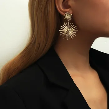 Európai, illetve Amerikai új divat fülbevaló fém fülbevaló női kifutó modellek temperamentum divatos earr