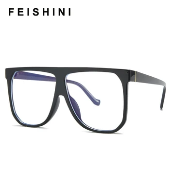 Feishini 2022 Anti Kék Fény Szemüveg Keretek Nők záró Szűrő Csökkenti a Számítógép Üzleti Szemüveg Nő Nagy Javítani Kényelem