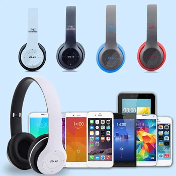 Fejhallgató Vezeték nélküli 5.0 Bluetooth Headset Fülhallgató Sztereó Zene Sisakok Gaming Headset Összecsukható A Telefon PC Tablet Ajándék