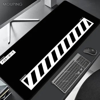 Fekete, Fehér Mechanikus Billentyűzet Asztal Mat Esztétikai Mousepad Nagy Művészeti Egér Pad Gamer Szőnyeg Xxl Mausepad Cég 900x400