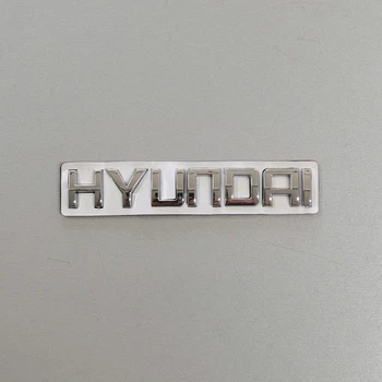 Felirat Hyundai jelvény embléma jelvény 14x2,2 cm. Chrome