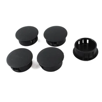 FORRÓ-5 dugó műanyag lyuk socket sapka, fekete, 25 x 29 x 11 mm sapka