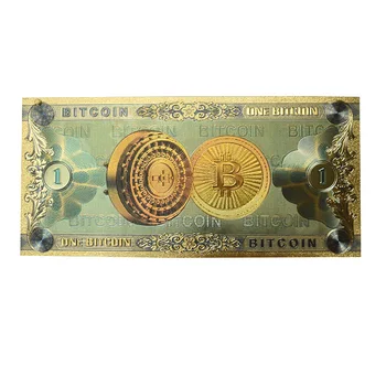 Forró eladó Egy Bitcoin BTC Bankjegy Kicsit érme Műanyag Arany Fólia kártya Szuvenír, valamint Ajándék